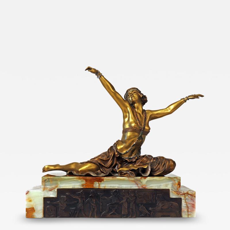 Claire Jeanne Roberte Colinet Dancer of Thebas Bronze Sculpture