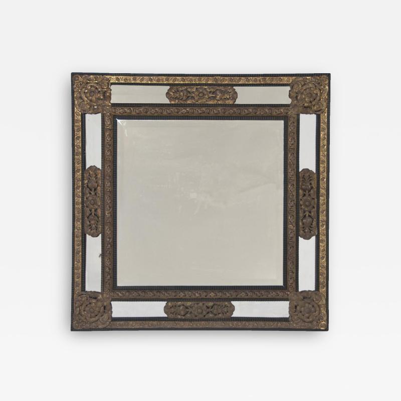 Classic Dutch Baroque Style Mirror 46 5 x 46 5 circa 1880