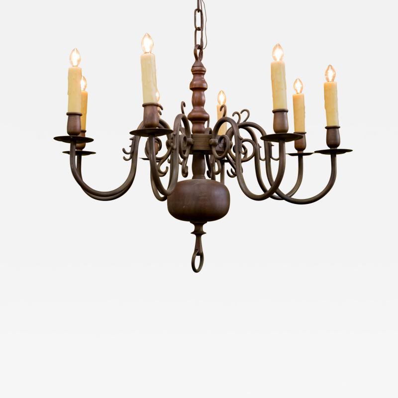 Classic Heavy Flemish Bronze Chandelier