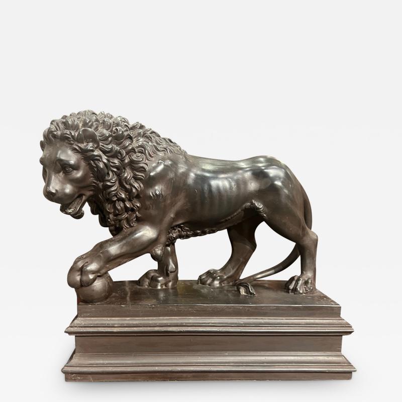 Classical Bronze Sculpture of a Medici Lion
