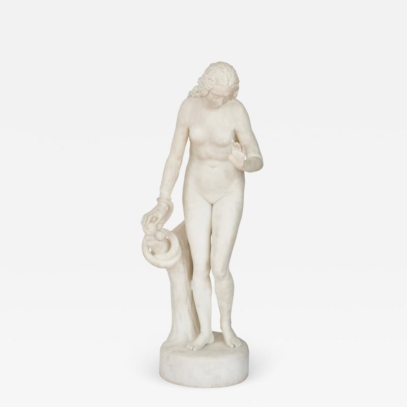 Claude Michaud Eve Biblical marble figure by Claude Michaud
