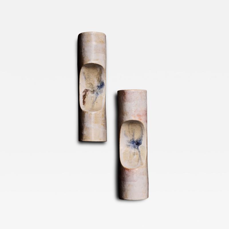 Claudia Cauville Pair of Ceramic Wall Sconces by Claudia Cauville France 2026