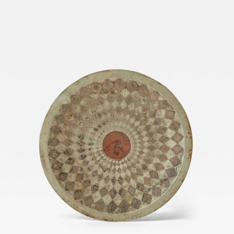 Claudius Linossier Radiating Lozenge Pattern Copper Bowl by Claudius Linossier