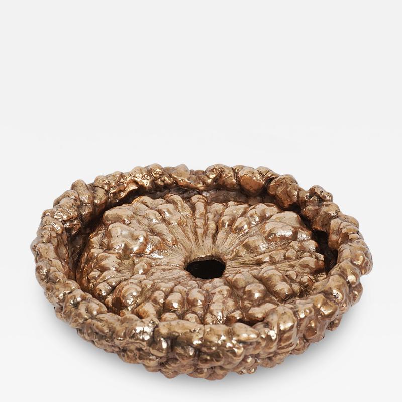 Clotilde Ancarani BUBBLE Bronze Ashtray with golden patina