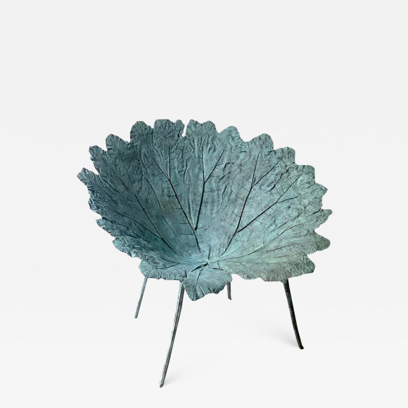 Clotilde Ancarani GUNERA THRONE Bronze chair with green patina