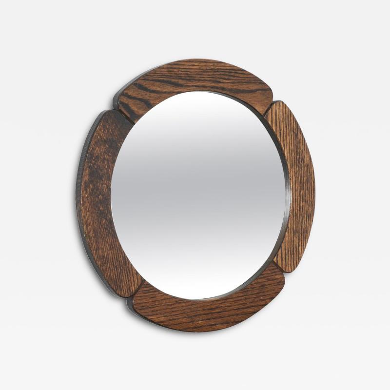 Cloverleaf Mirror in Solid Oak 1970s