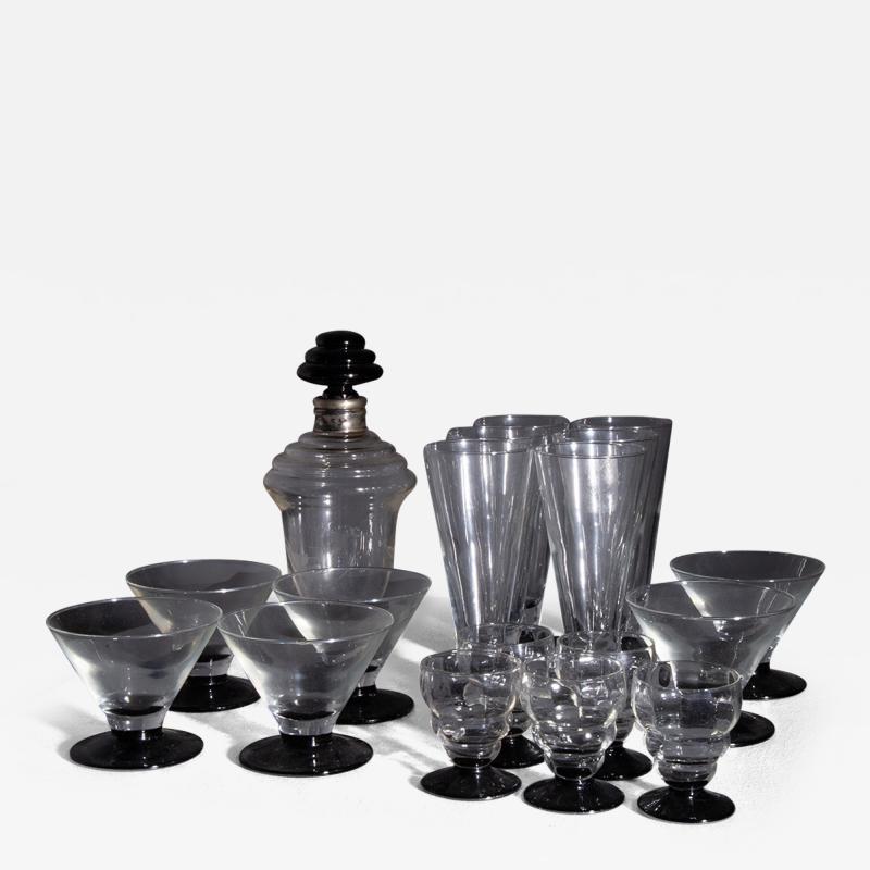 Cocktails Set with Glass Decanter