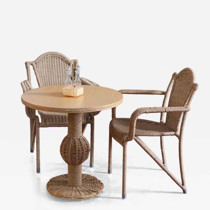 Coffee Table and Seating Set in Rope 1970s