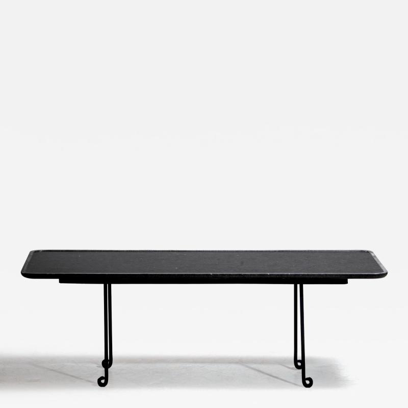Coffee table with black stone top