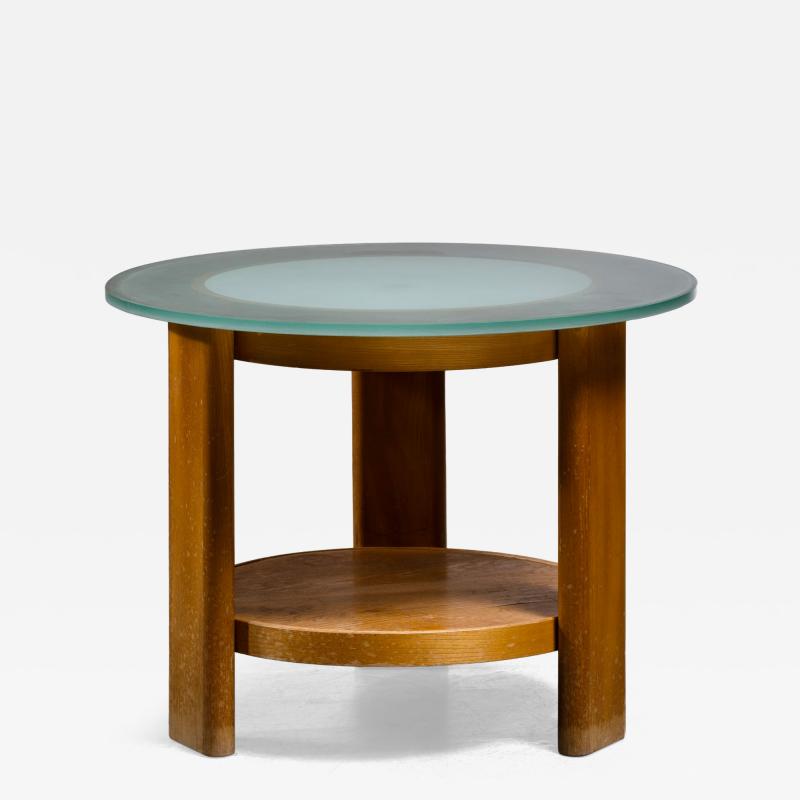 Coffee table with glass top