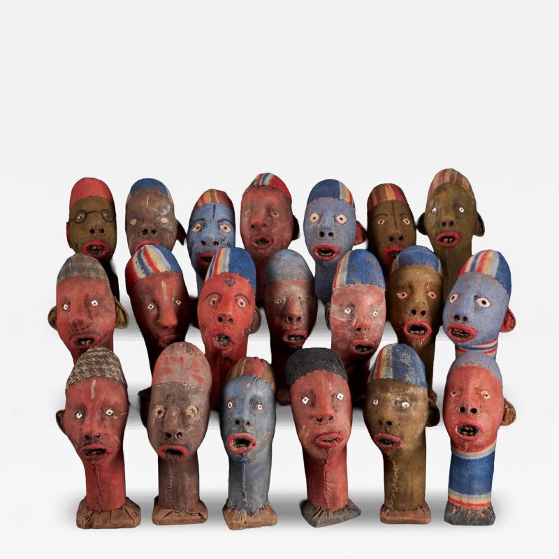 Collection of 20 Decorative and very Expressive Mudzini Reliquary Heads