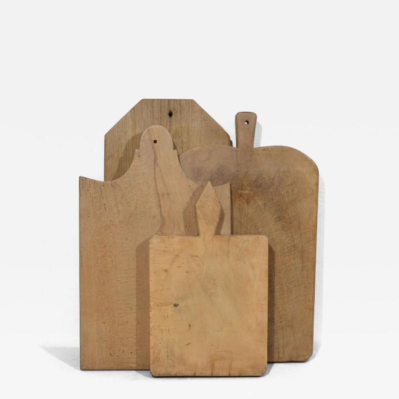 Collection of Four Rare French 19th Century Wooden Chopping or Cutting Boards