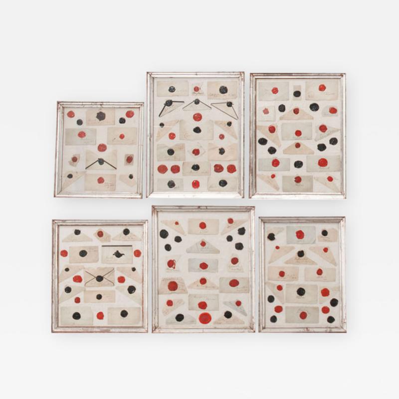 Collection of French 19th Century Framed Wax Seals