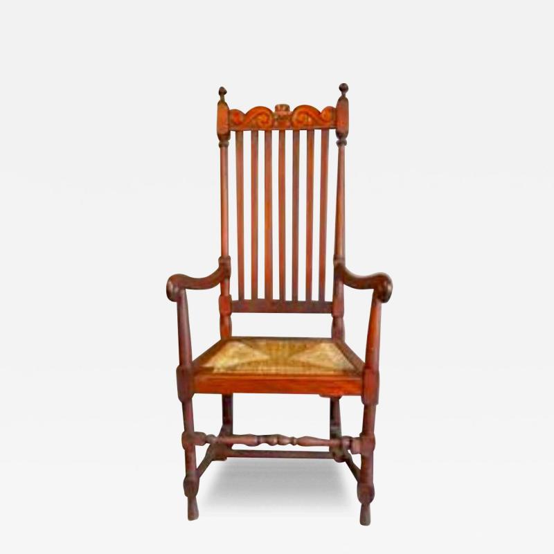 Colonial Revival Banister Back arm chair in walnut