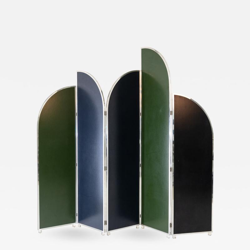 Colorful Modernist Folding Screen by Sandro Petti