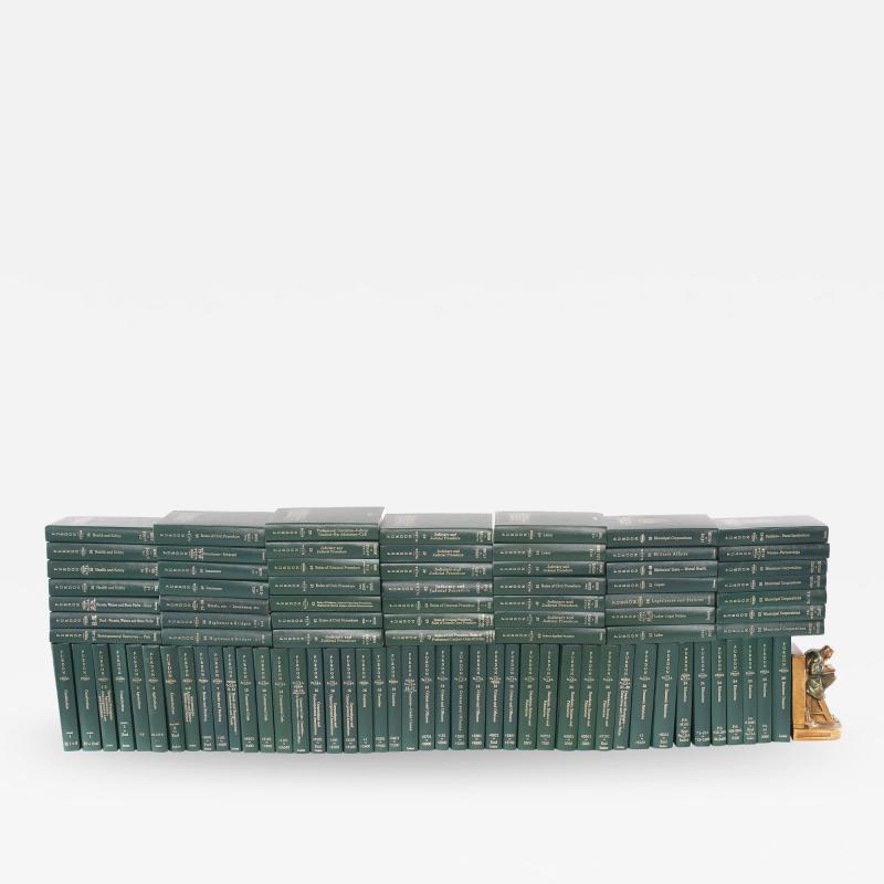 Complete Purdons Gilt Leather Bound Library Book Collection Set