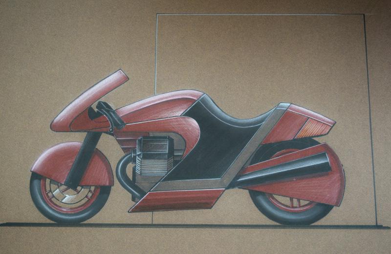 Concept Futurism Guzzi Motorcycle Design Renderings Italy 1950