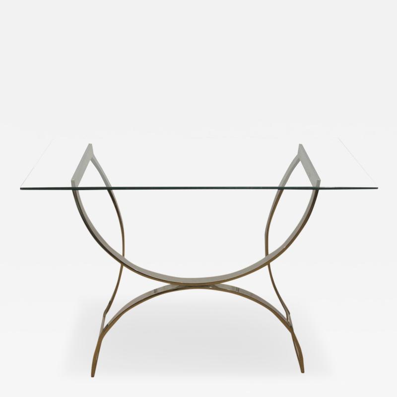 Console with Arched Chrome Base