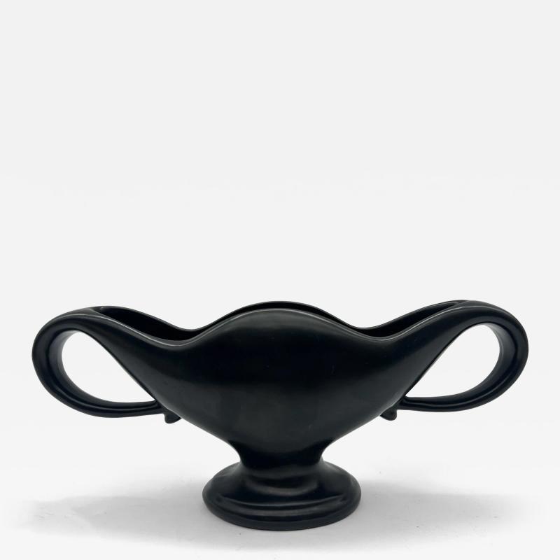 Constance Spry Twin Handled Vase with Scalloped Lip c 1930s