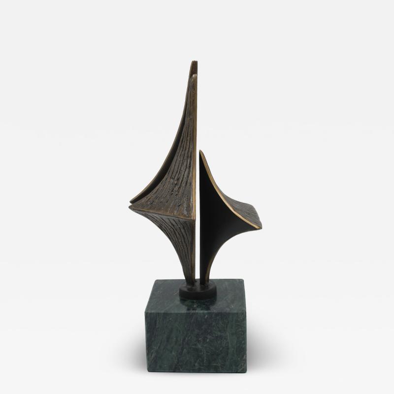 Contemporary Abstract Metal and Marble Sculpture