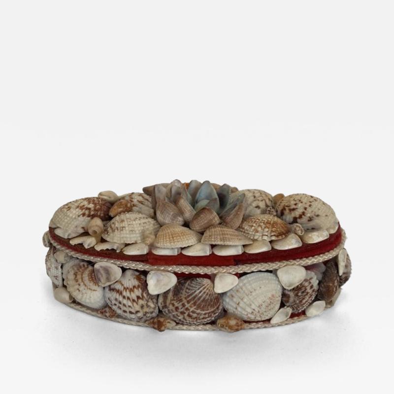 Contemporary American Modern Oval Seashell Jewelry Box