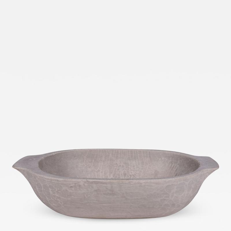 Contemporary Artisan Oolitic Limestone Bowl