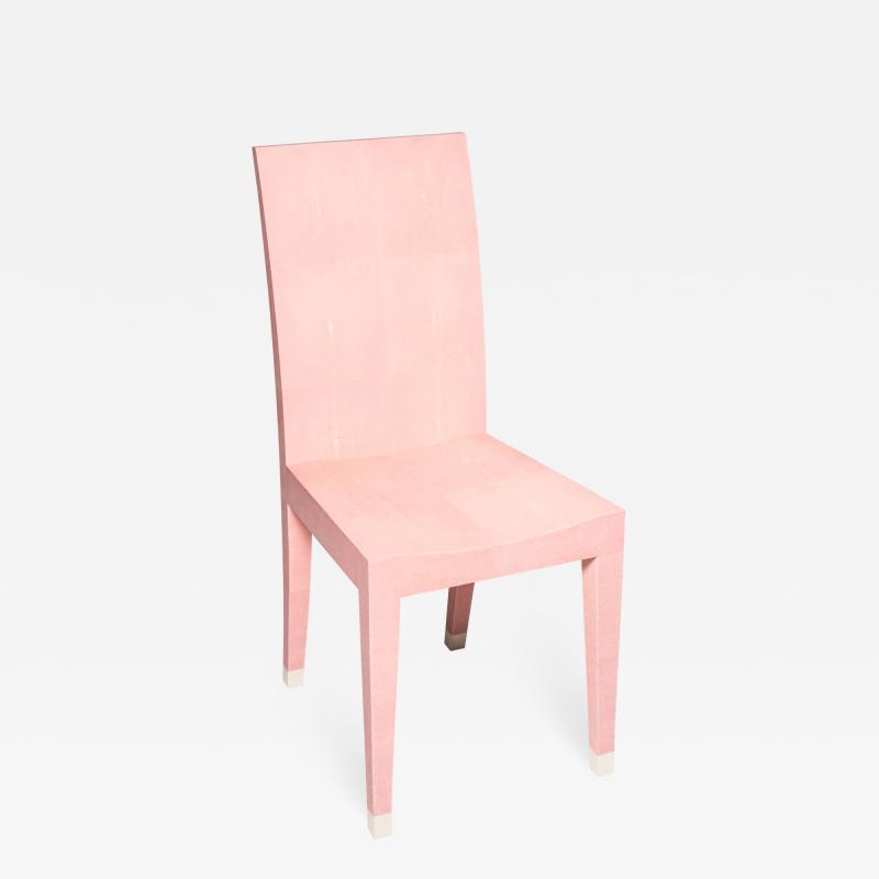 Contemporary Authentic Shagreen Rose De Paris Pink Chair