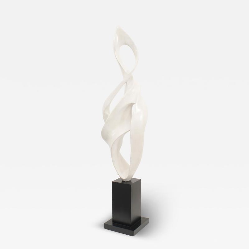 Contemporary Beige Abstract Floor Sculpture
