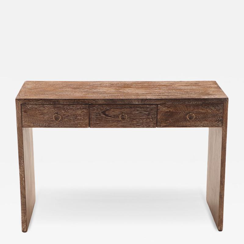 Contemporary Cerused Oak Console or Desk