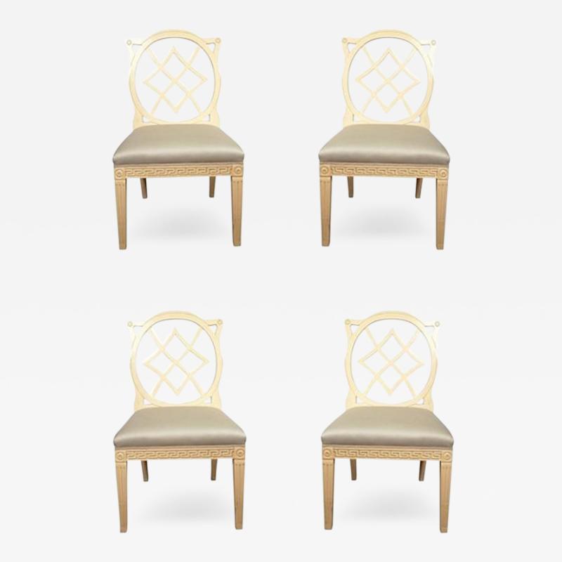 Contemporary Cream Painted Georgian Style Side Chairs