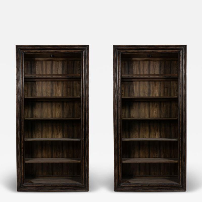 Contemporary Dark Brown Wooden Bookcases