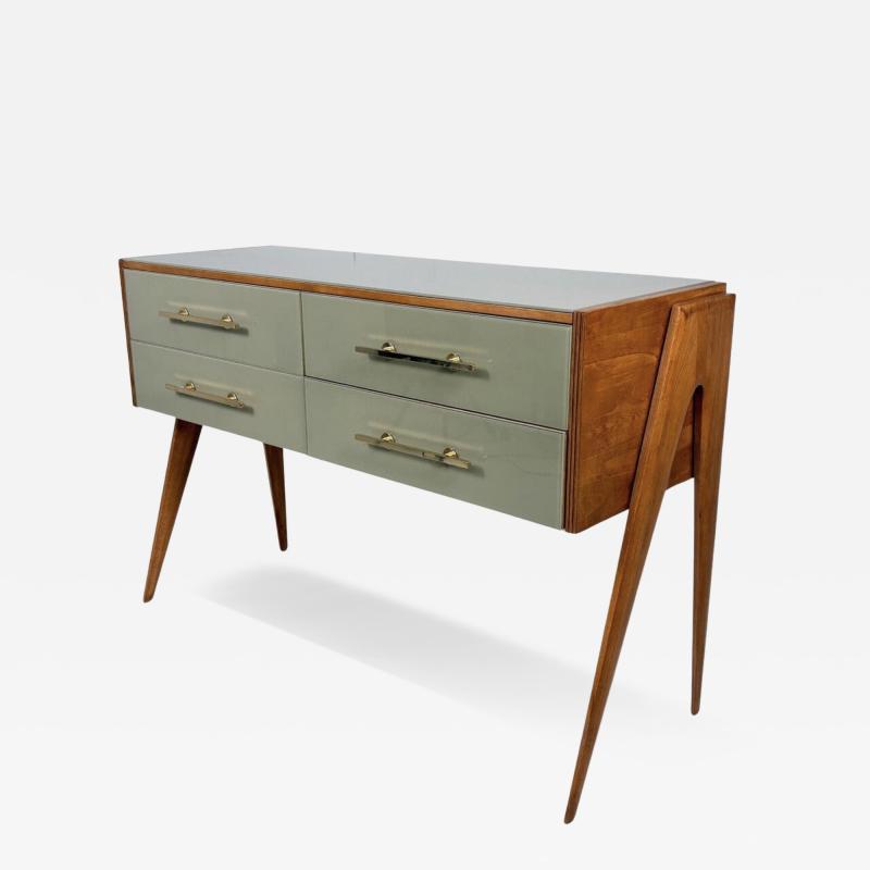Contemporary Glass and Wood Sideboard Italy