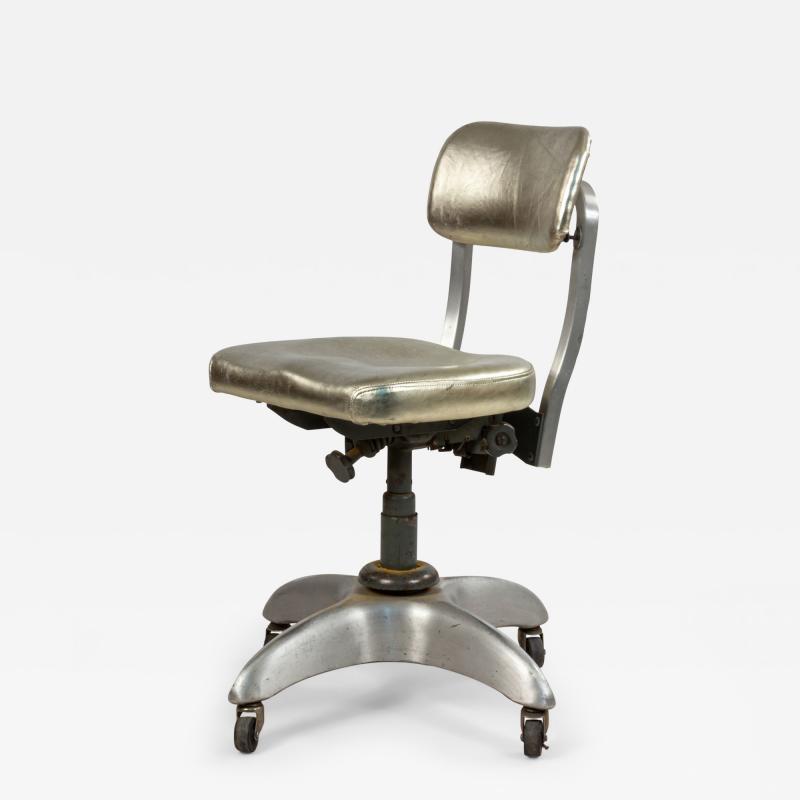 Contemporary Gold Metallic Office Swivel Chair