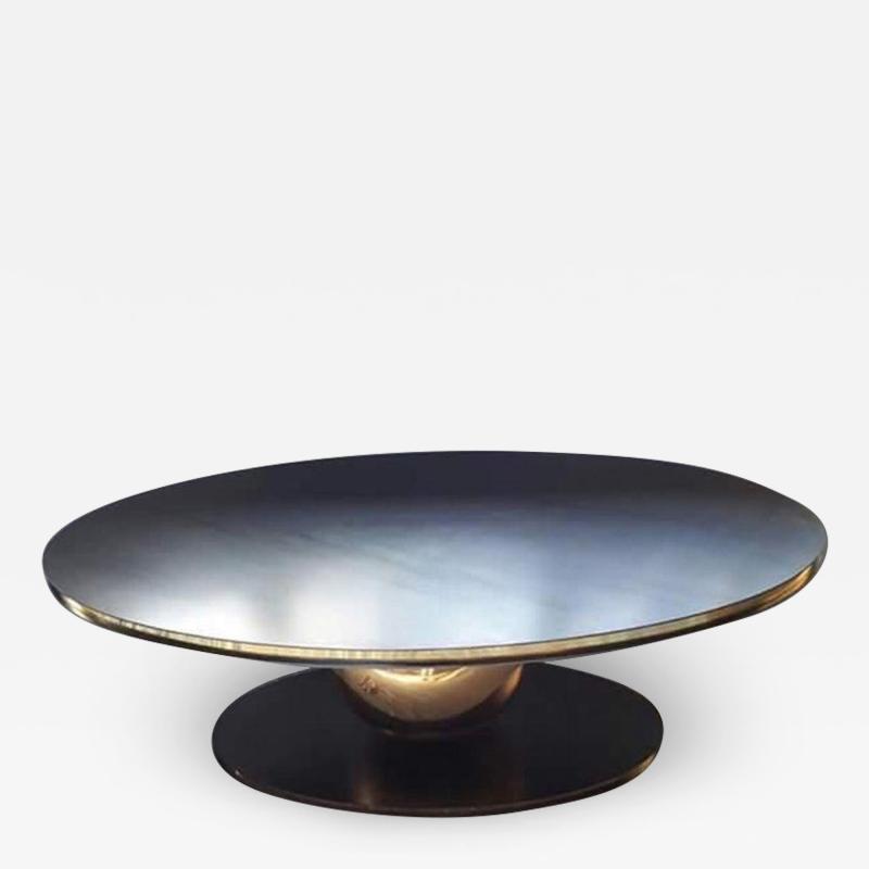 Contemporary Italian Iron and Brass Coffee Table or Center Table