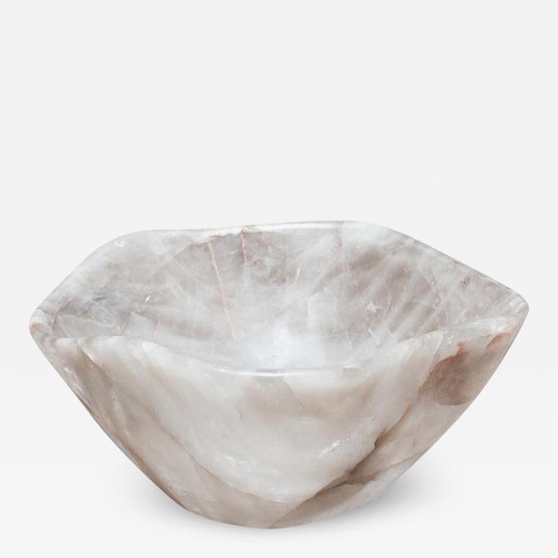 Contemporary Large Scale Rock Crystal Bowl