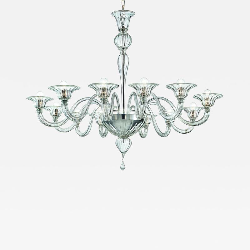 Contemporary Modern Elegant Rigadin Murano Glass Chandelier