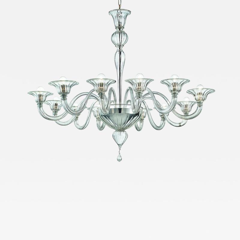 Contemporary Modern Elegant Rigadin Murano Glass Chandelier