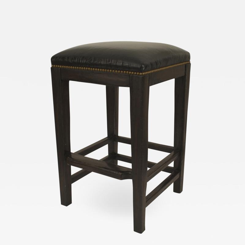 Contemporary Post War Leather Bar Stools
