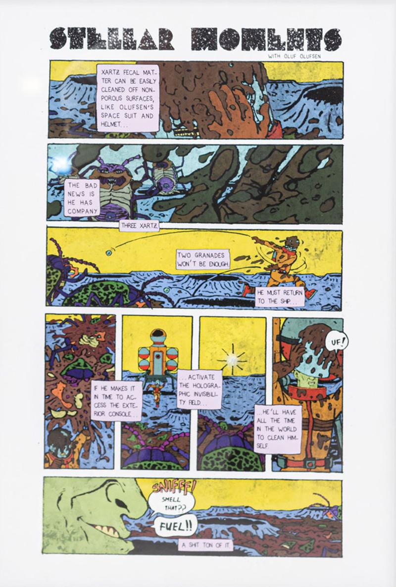 Contemporary Scatalogical Astronaut and Robot Comic