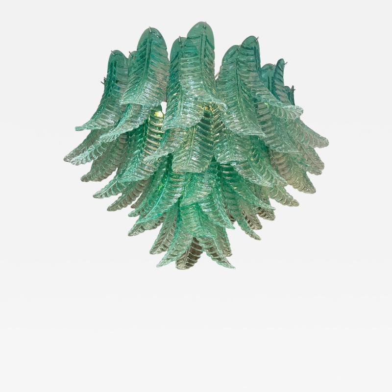 Contemporary Scenographic Green Felci Murano Glass Style Chandelier