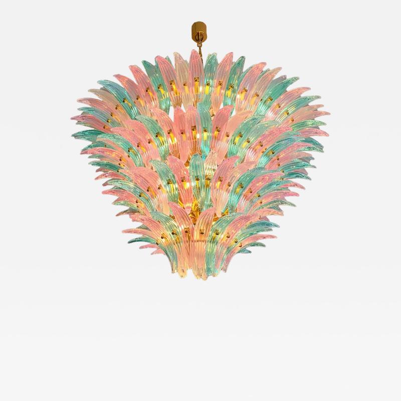 Contemporary Sputnik Murano Style Glass Palmetta Multicored Italian Chandelier