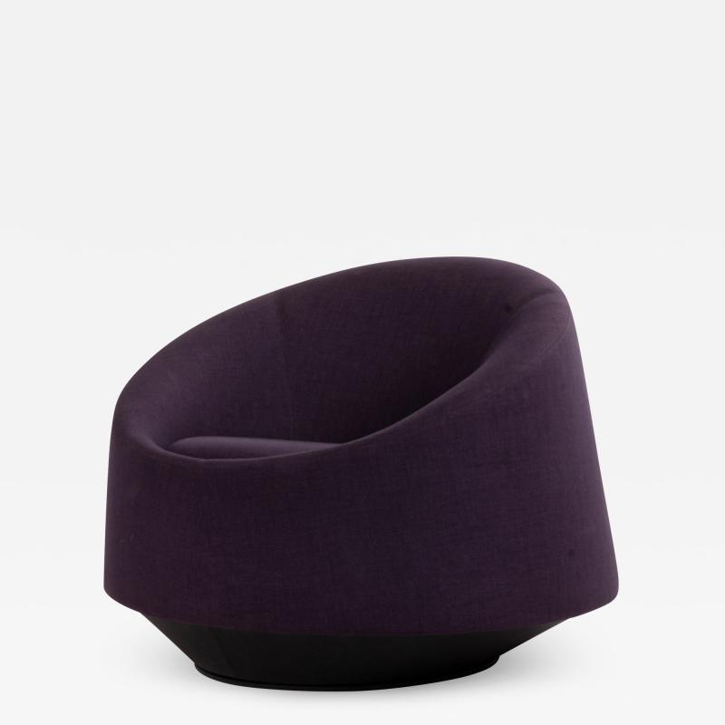 Contemporary Swiveling Purple Arm Chair