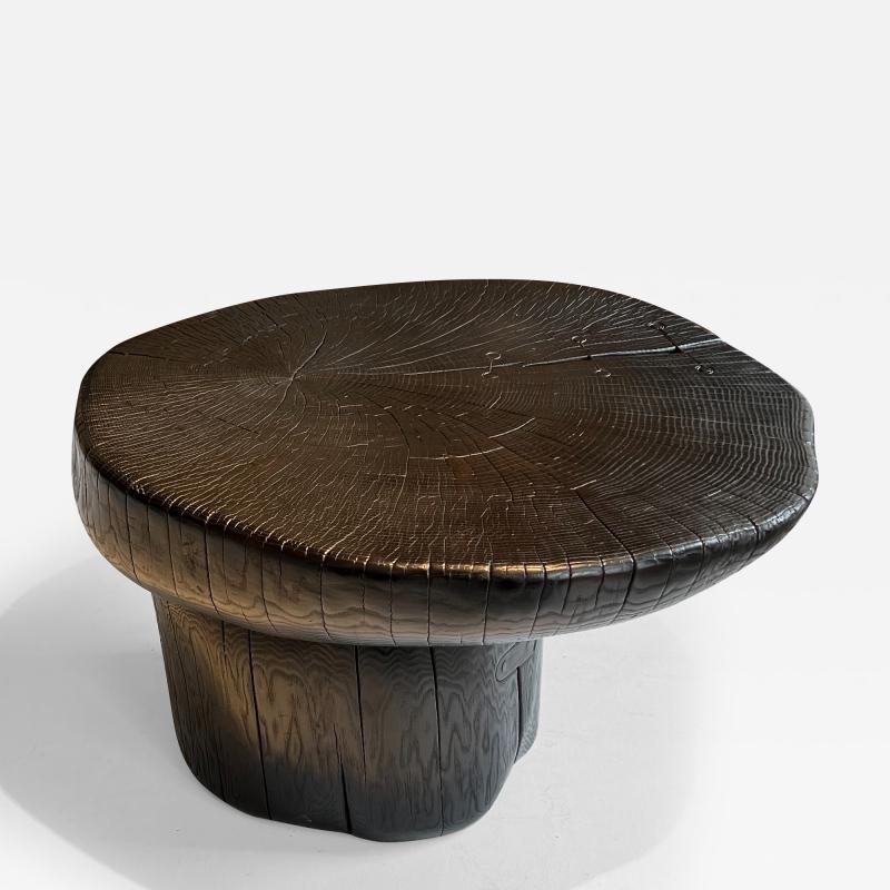 Contemporary Welsh Blackened Wood Side Table