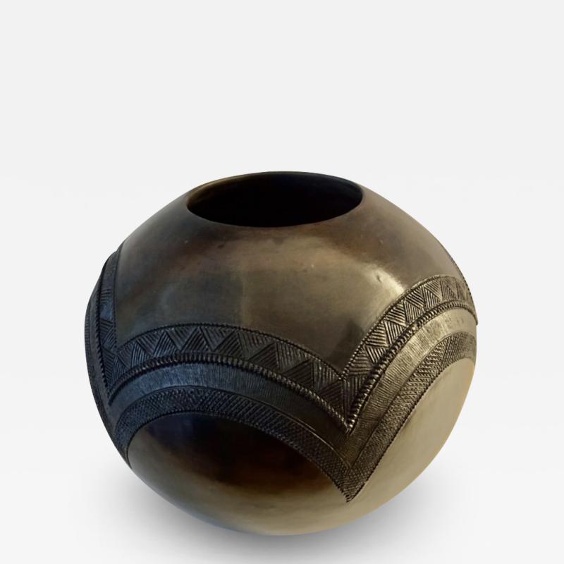 Contemporary Zulu Pottery Jar by Jabu Nala