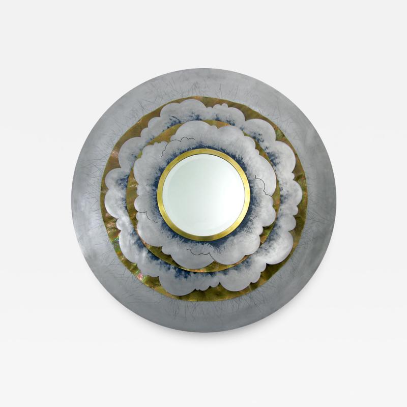 Contemporary brass and aluminium mirror by Daniel Azaro 