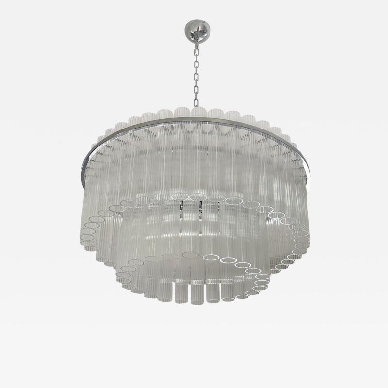Contempory Striped Cylinders Chandelier