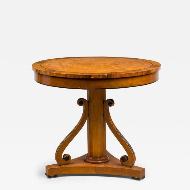 Continental Biedermeier Beige Center Table