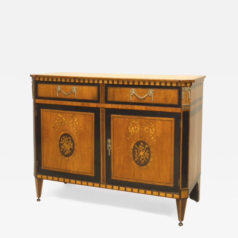 Continental Dutch Satinwood Commode Cabinet