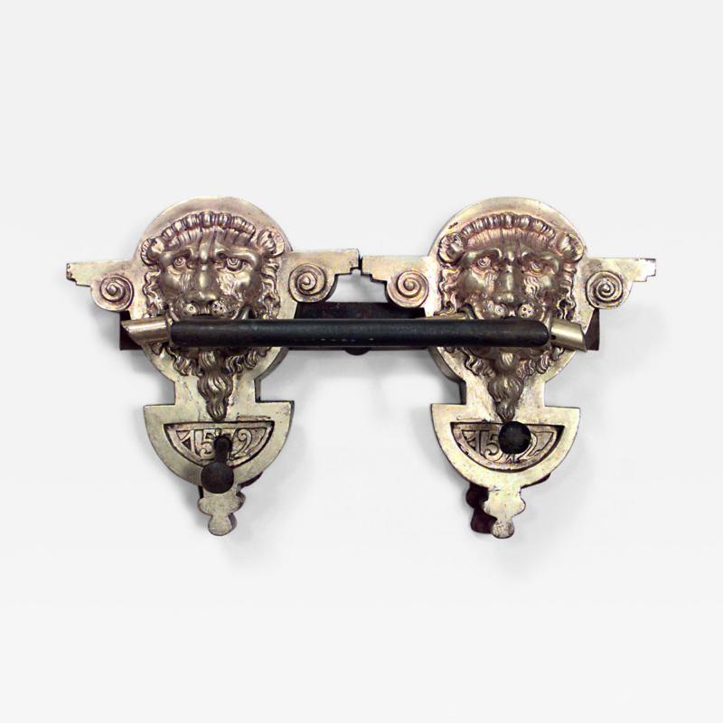 Continental German Bronze Lion Door Pull