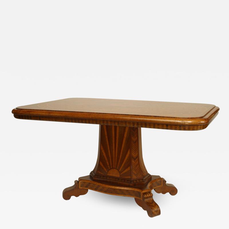 Continental German Inlaid Center Table